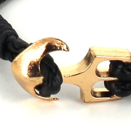Pulsera Trenzada Cuero con Ancla
