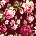 Corbata Estrecha Flores Burdeos