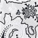 Corbata Estrecha Paisley Gris Plata
