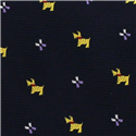 Corbata Estrecha Perritos Azul Marino