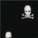 Corbata Punto Calaveras Negra