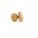 Gemelos Cuadrado Beige