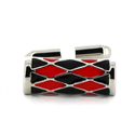 Gemelos Esmaltados Cilindros Rojos y Negros