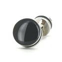 Gemelos Esmaltados Doble Bola Gris Oscuro