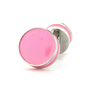 Gemelos Esmaltados Doble Bola Rosa