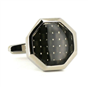 Gemelos Esmaltados Octogonales Negros I