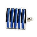 Gemelos Esmaltados Rayas Azules III