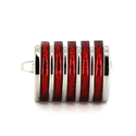 Gemelos Esmaltados Rayas Rojas