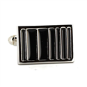 Gemelos Esmaltados Rectangulares Negros I