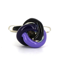 Gemelos Nudos Tricolor Negro y Morado