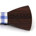 Pajarita Madera Grabado Entrelazado