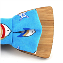 Pajarita Madera Tela Peces