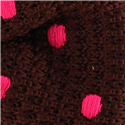 Pajarita Punto Marrón Lunares Magenta
