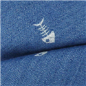 Pajarita Raspas Peces Denim Claro