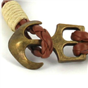 Pulsera Trenzada Cuero con Ancla