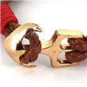 Pulsera Trenzada Cuero con Ancla