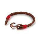 Pulsera Trenzada Cuero con Ancla