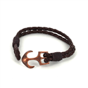 Pulsera Trenzada Cuero con Ancla