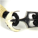Pulsera Trenzada Cuero con Ancla