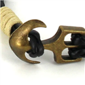 Pulsera Trenzada Cuero con Ancla