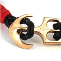 Pulsera Trenzada Cuero con Ancla
