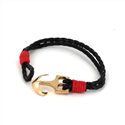 Pulsera Trenzada Cuero con Ancla