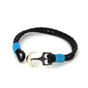 Pulsera Trenzada Cuero con Ancla