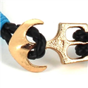 Pulsera Trenzada Cuero con Ancla