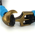 Pulsera Trenzada Cuero con Ancla