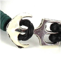 Pulsera Trenzada Cuero con Ancla