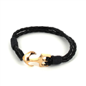 Pulsera Trenzada Cuero con Ancla