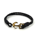 Pulsera Trenzada Cuero con Ancla