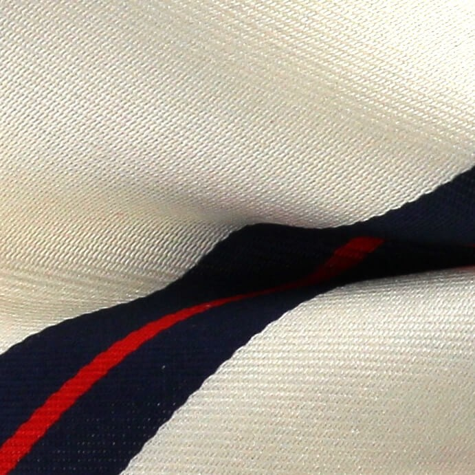 Pajarita Blanca Rayas Azul y Rojo