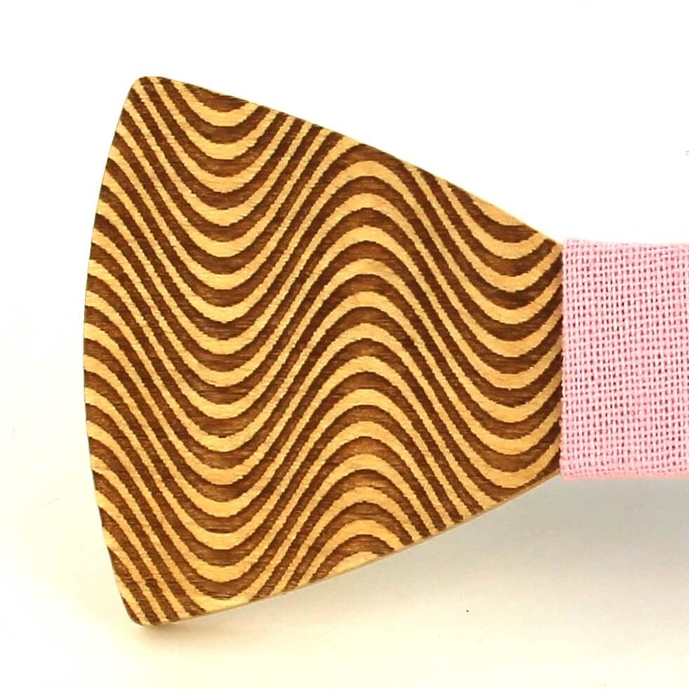 Pajarita Madera Ondas