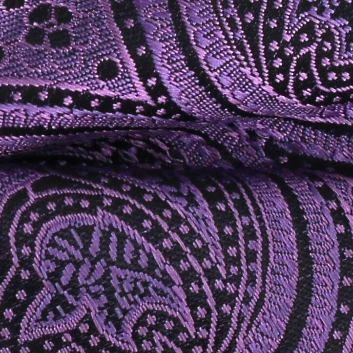 Pajarita Paisley Violeta y Negra