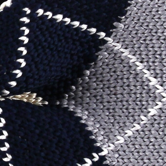 Pajarita Punto Cuadros Azul y Gris