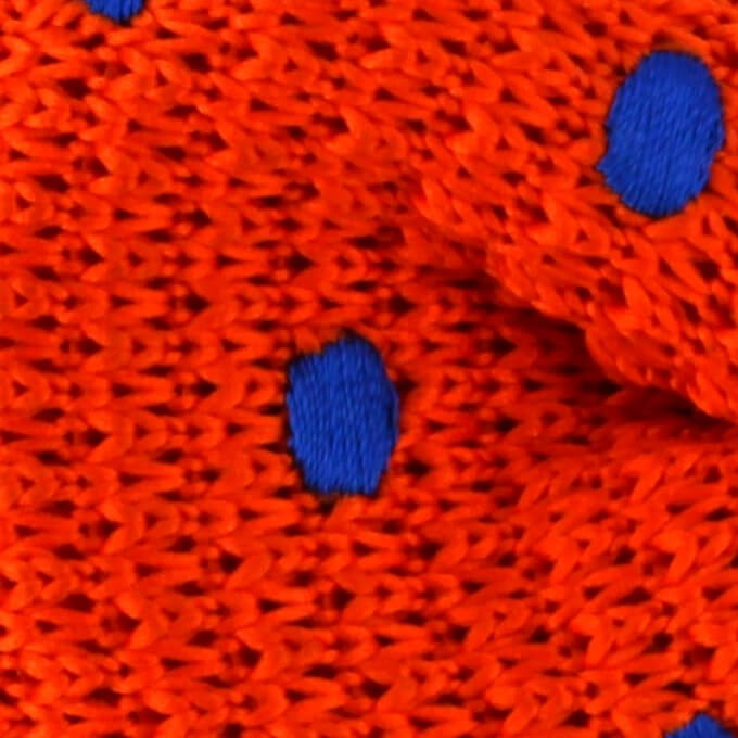 Pajarita Punto Naranja Lunares Azules