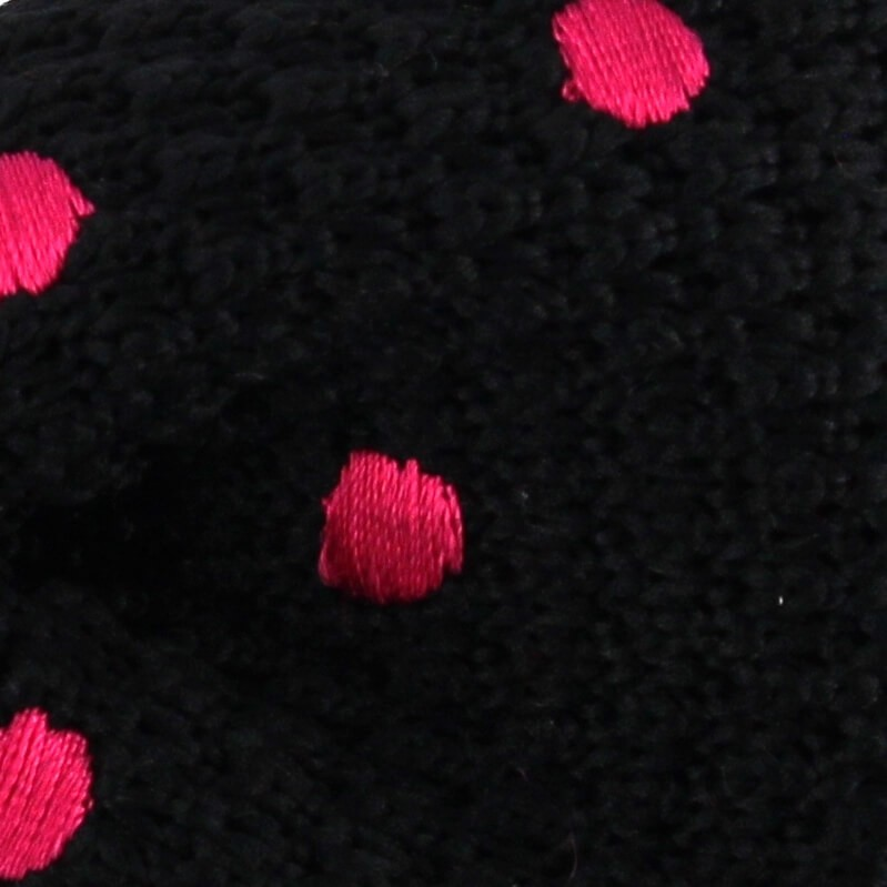 Pajarita Punto Negra Lunares Magenta