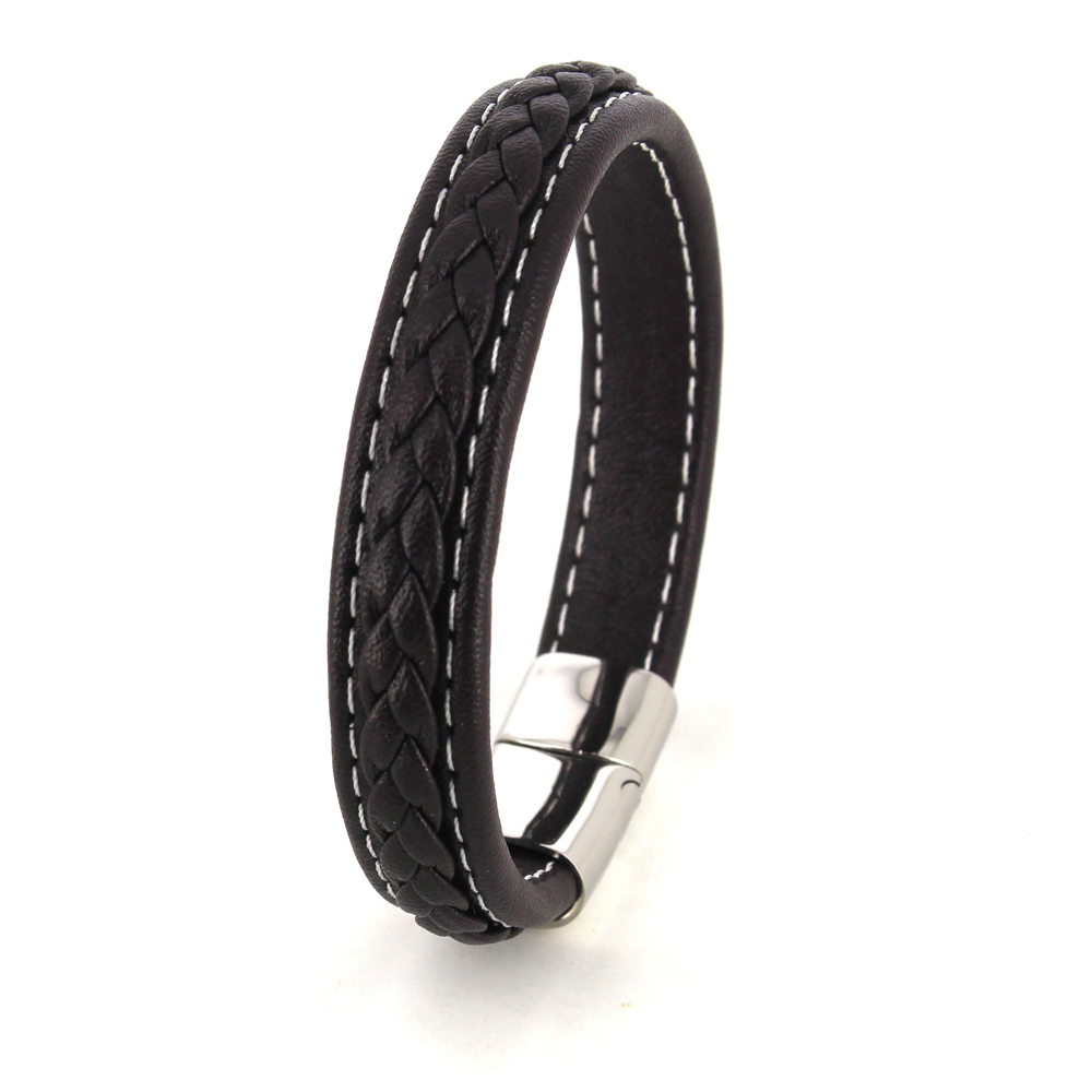 Pulsera Cuerda Cuero Marrón Oscuro I