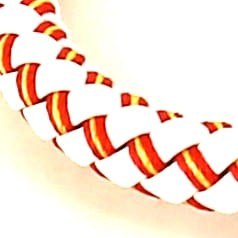 Pulsera Cuero Blanca Bandera España