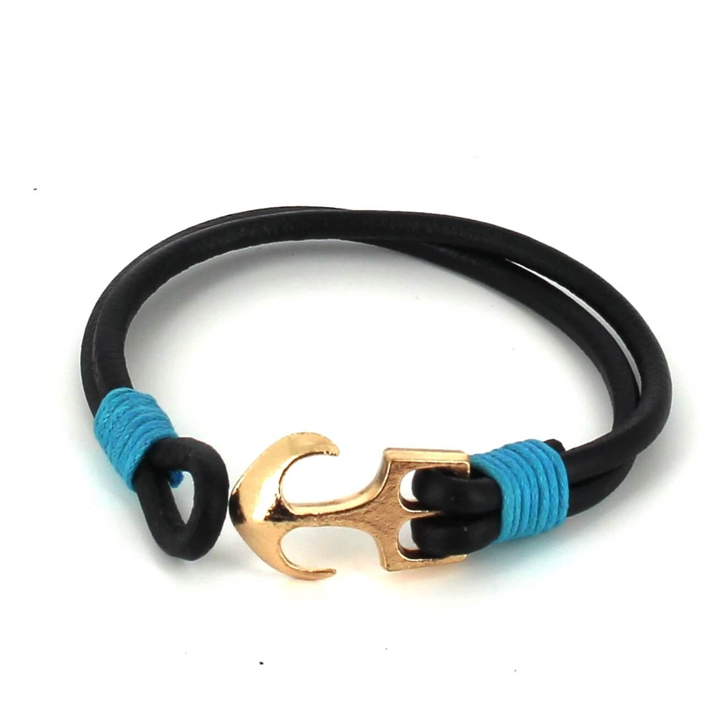 Pulsera Cuero con Ancla