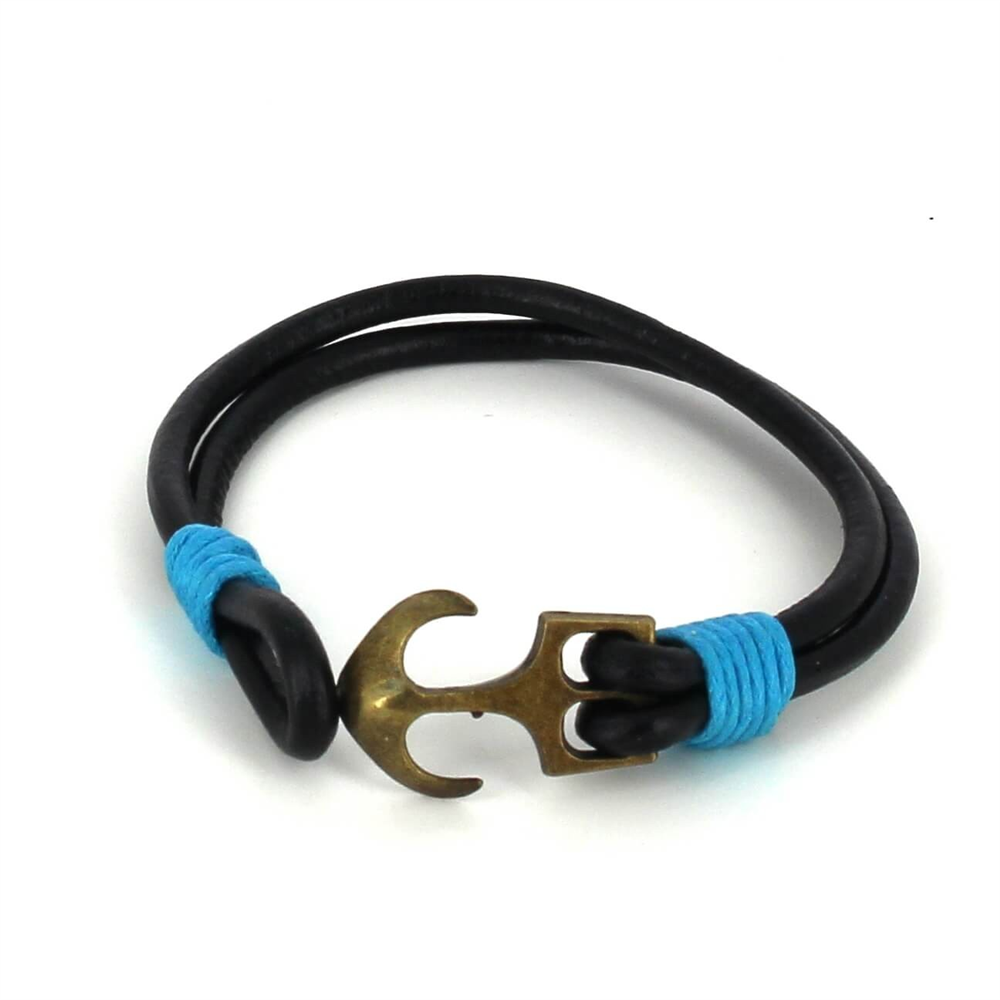 Pulsera Cuero con Ancla
