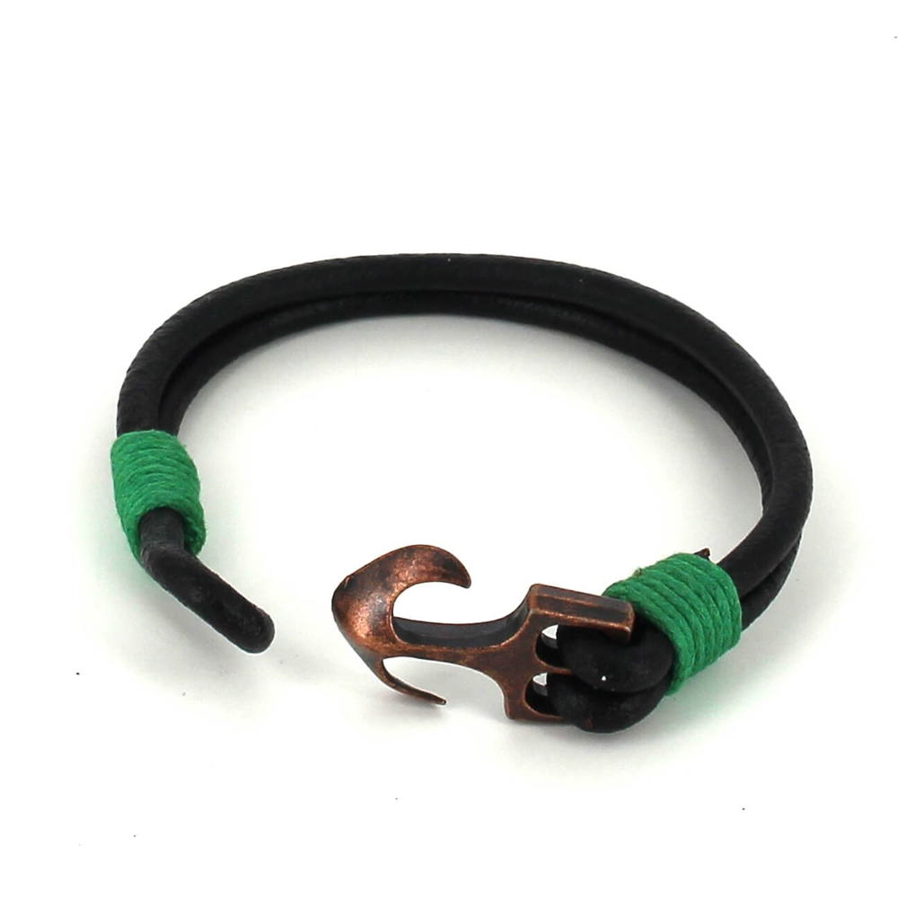 Pulsera Cuero con Ancla