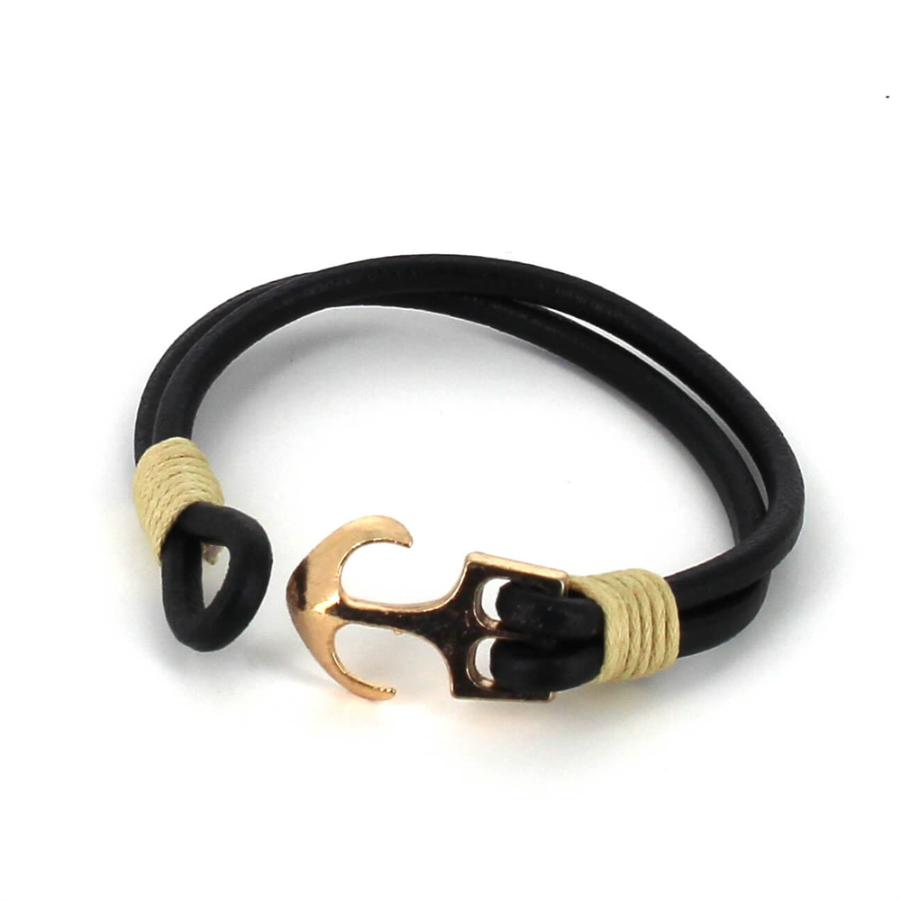 Pulsera Cuero con Ancla