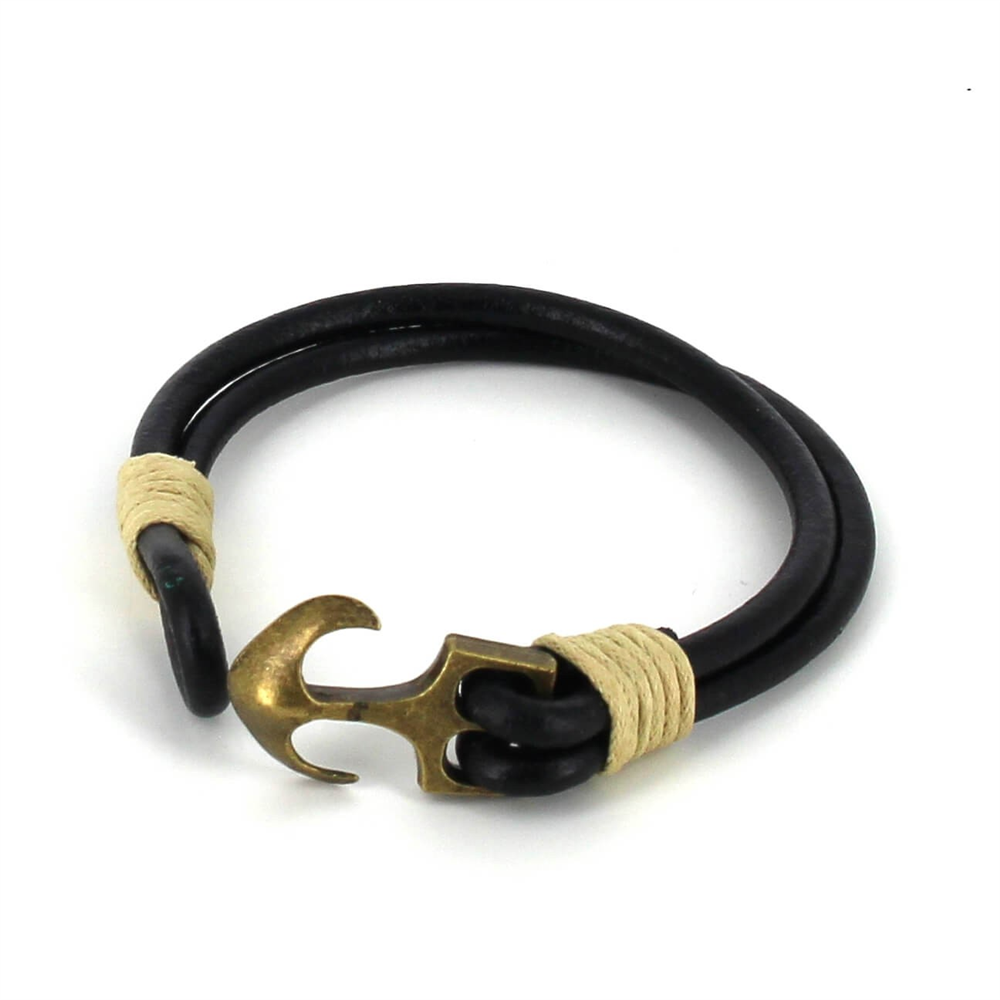 Pulsera Cuero con Ancla