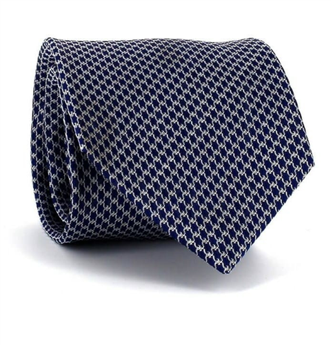 Blue Chain Pattern Tie