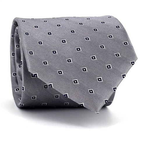 Silver Checkered Tie