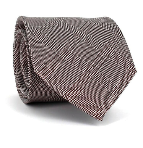 Prince of Wales Check Burgundy Tie II