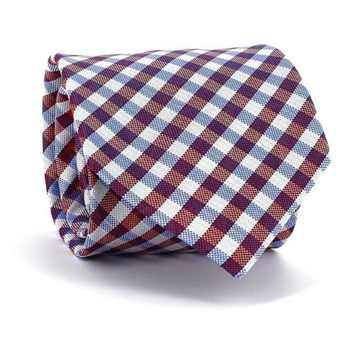 Red Vichy Check Tie
