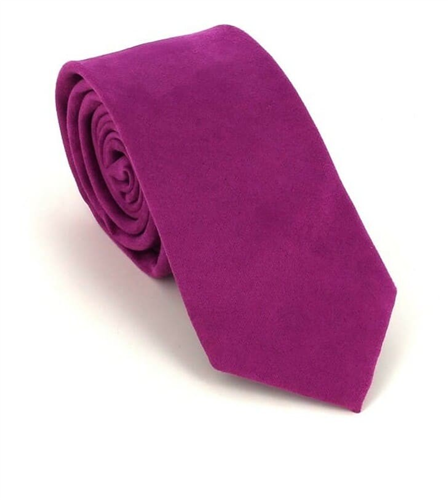 Purple Suede Slim Tie